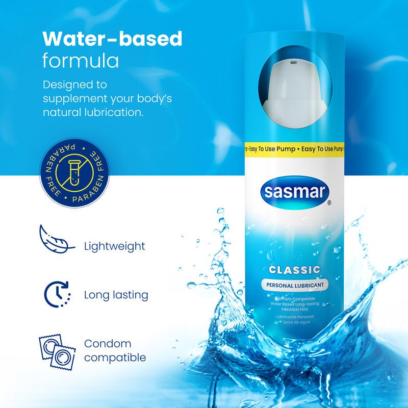 Sasmar Classic Personal Lubricant - Water - based Lubricant - Conceive Plus® Australia