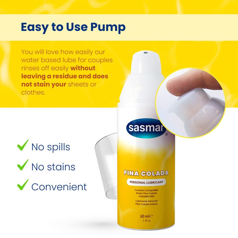 Sasmar Pina Colada Flavor Personal Lubricant - Lubricant - Conceive Plus® Australia
