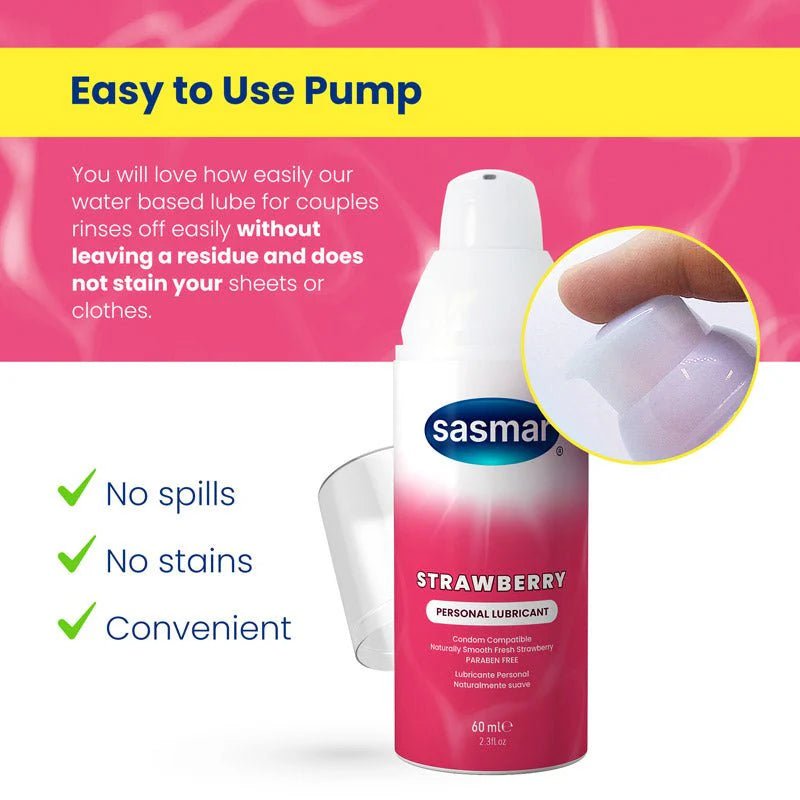 Sasmar Strawberry Flavor Personal Lubricant - Lubricant - Conceive Plus® Australia