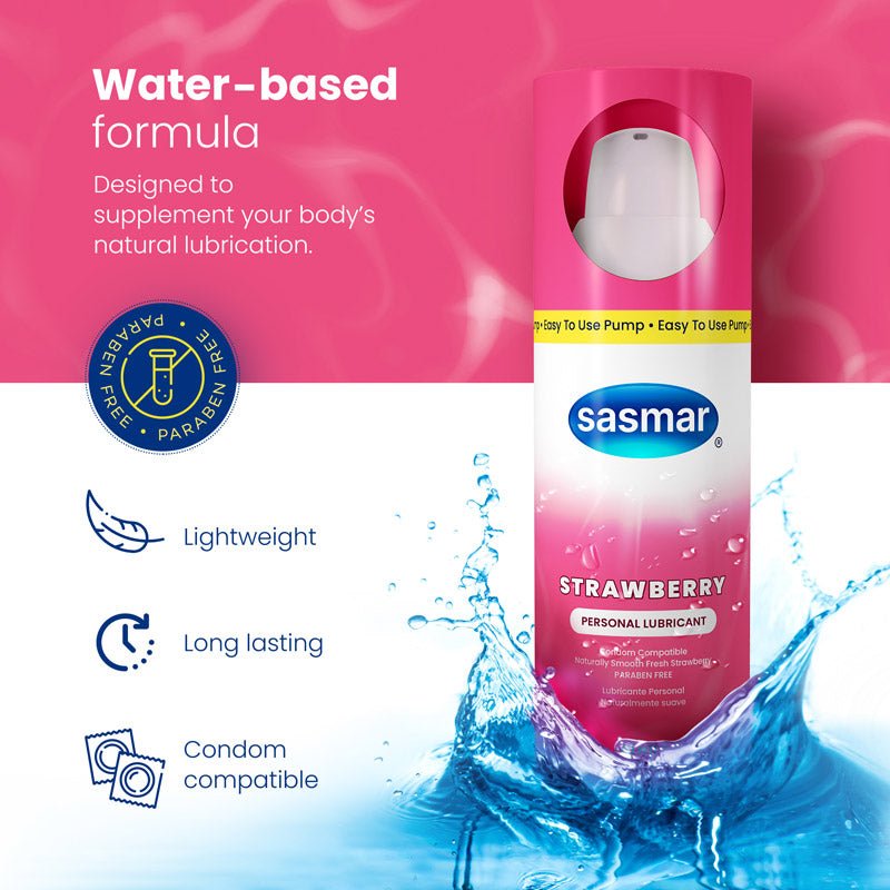 Sasmar Strawberry Flavor Personal Lubricant - Lubricant - Conceive Plus® Australia