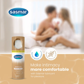 SASMAR VANILLA Personal Lubricant is a silky smooth long lasting water-based personal lubricant.