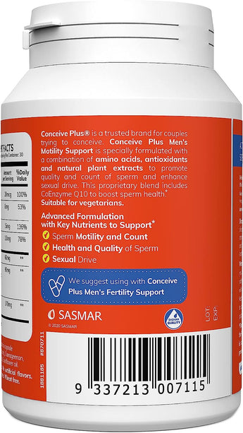 Ovulation & Sperm Volume Supplements formula including vitamins, enzymes, plant extracts and more to help regulate ovulation cycles and enhance the body’s conception