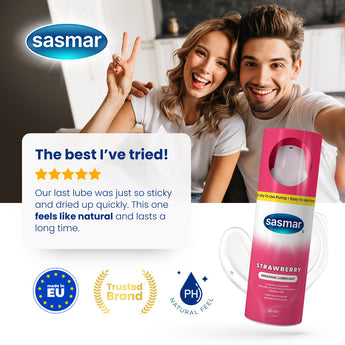 SASMAR STRAWBERRY is a personal lubricant, for penile and/or vaginal application, intended to moisturize and lubricate, to enhance the ease and comfort of intimate s