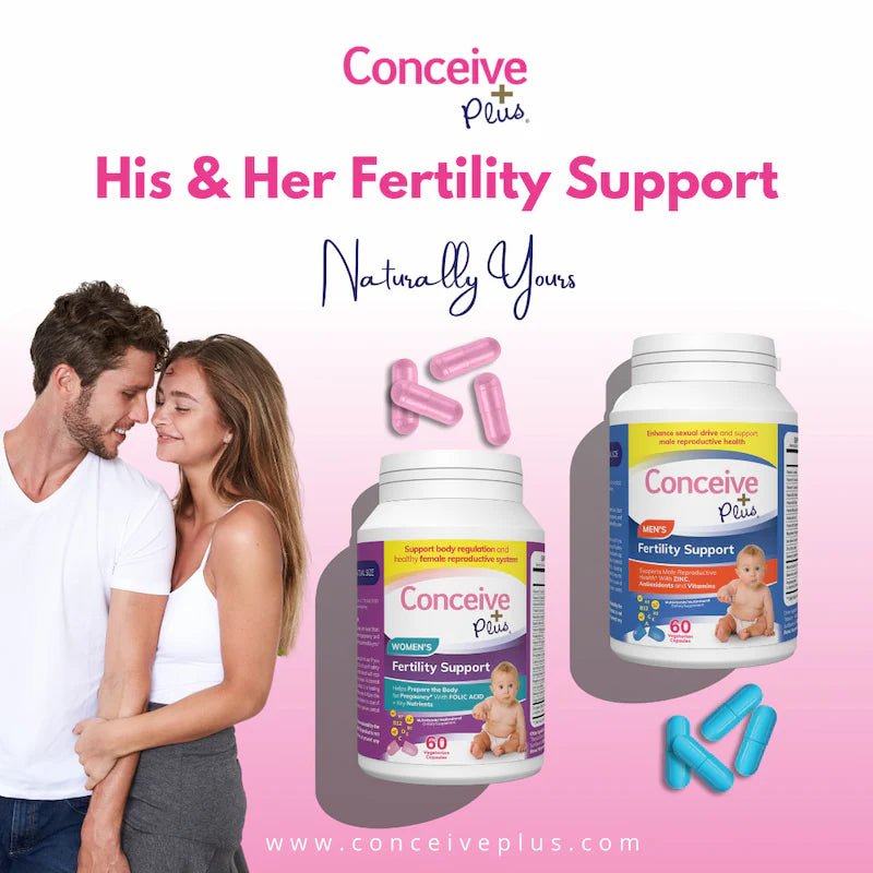 His and Her Fertility Support Supplements - Male and Female Fertility vitamins - Conceive Plus® Australia