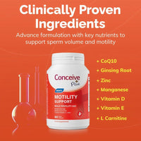 Motility Support Supplement - Male fertility vitamins - Conceive Plus® Australia
