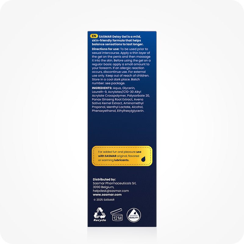 Sasmar Delay Gel - Delay Gel For Men - Conceive Plus® Australia