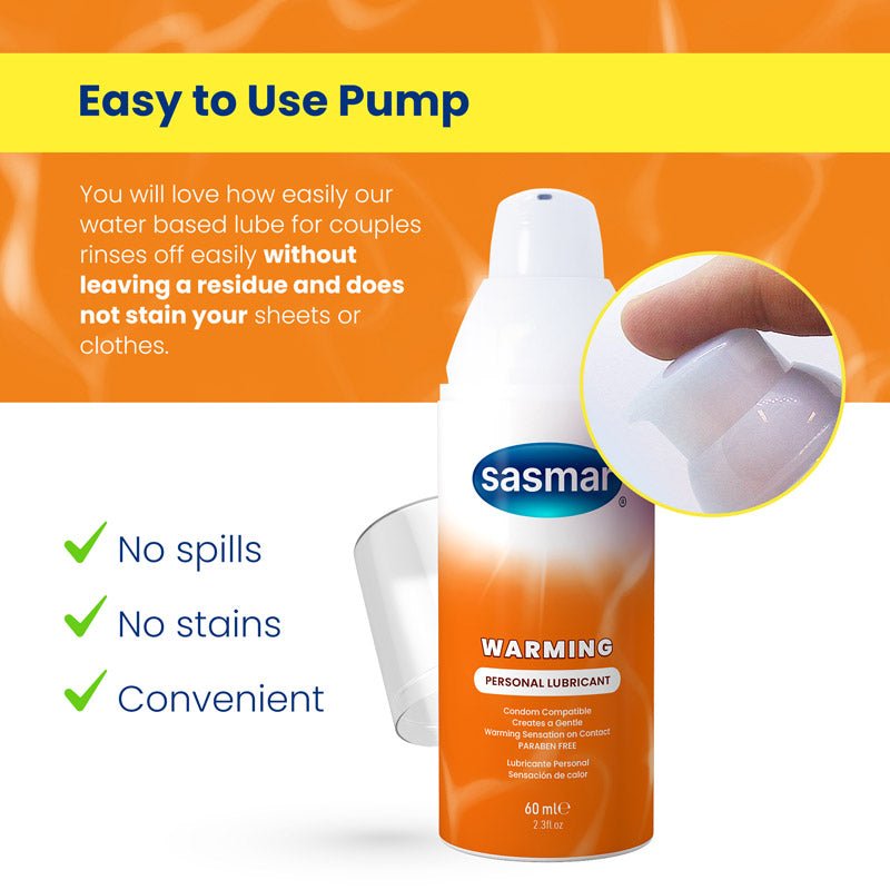 Sasmar Warming Personal Lubricant - Lubricant - Conceive Plus® Australia