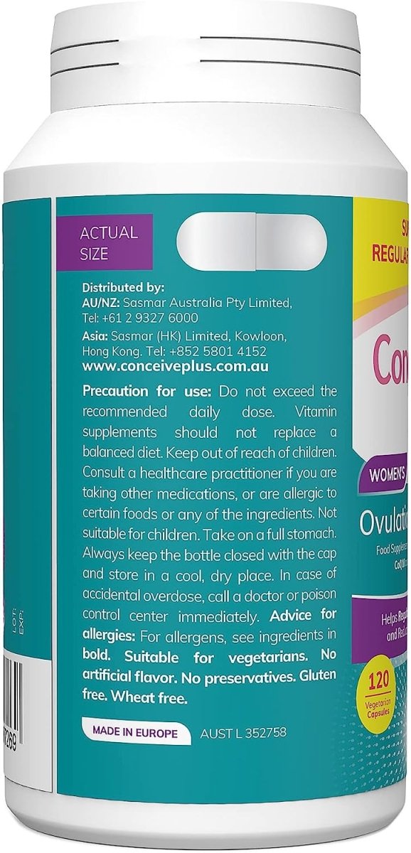 Ovulation Support Supplements - Female Fertility vitamins - Conceive Plus Australia