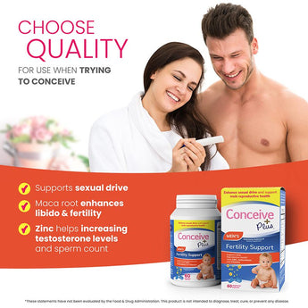 His and Her Fertility Support Supplements 

Enhances Fertility Naturally – In Both Sexes
Increased Sperm Volume, Mobility, and Motility
Improved Cycle, Hormone - Eve
